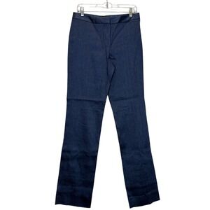 NWT CARLISLE COLLECTION Women's Size 6 Indy Blue Linen Blend Dress Pants Event